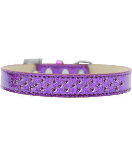 Mirage Pet Products Sprinkles Ice cream Dog collar with Purple crystals Size 12 Purple