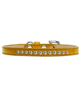 Mirage Pet Products clear crystal gold Puppy Dog Ice cream collar Size 10