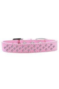 Mirage Pet Products Sprinkles Dog collar with Light Pink crystals Size 12 Light Pink