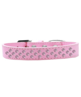 Mirage Pet Products Sprinkles Dog collar with Light Pink crystals Size 16 Light Pink