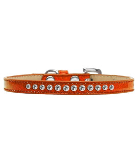Mirage Pet Products clear crystal Orange Puppy Dog Ice cream collar Size 10