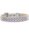 Mirage Pet Products Sprinkles Ice cream Dog collar with Purple crystals Size 20 Red