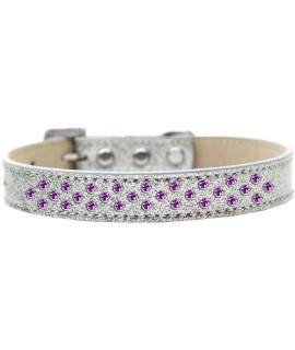Mirage Pet Products Sprinkles Ice cream Dog collar with Purple crystals Size 20 Red