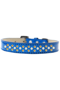 Mirage Pet Products Sprinkles Ice cream Dog collar with Pearl and Yellow crystals Size 20 Black