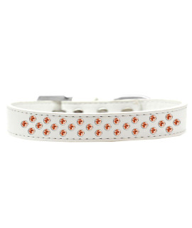 Mirage Pet Products Sprinkles Dog collar with Orange crystals Size 20 Black
