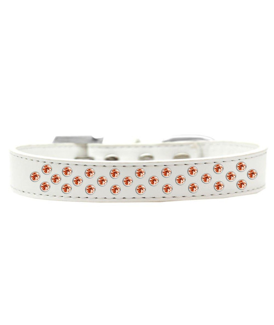 Mirage Pet Products Sprinkles Dog collar with Orange crystals Size 20 Black