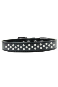 Mirage Pet Products Sprinkles Dog collar with Pearls Size 12 Black