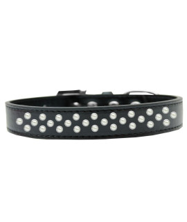 Mirage Pet Products Sprinkles Dog collar with Pearls Size 12 Black