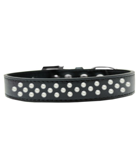 Mirage Pet Products Sprinkles Dog collar with Pearls Size 18 Black