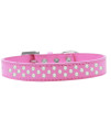 Mirage Pet Products Sprinkles Dog collar with Pearls Size 12 Bright Pink