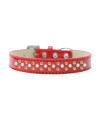 Mirage Pet Products Sprinkles Ice cream Dog collar with Pearl and Yellow crystals Size 12 Red