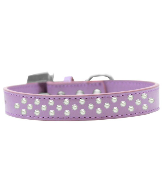 Mirage Pet Products Sprinkles Dog collar with Pearls Size 18 Lavender
