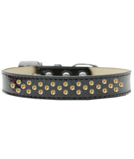 Mirage Pet Products Sprinkles Ice cream Dog collar with Yellow crystals Size 12 Black