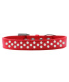 Mirage Pet Products Sprinkles Dog collar with Pearls Size 16 Red