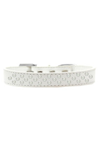 Mirage Pet Products Sprinkles Dog collar with Pearls Size 12 White