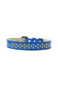 Mirage Pet Products Sprinkles Ice cream Dog collar with Yellow crystals Size 18 Blue