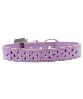 Mirage Pet Products Sprinkles Dog collar with Purple crystals Size 20 Bright Pink