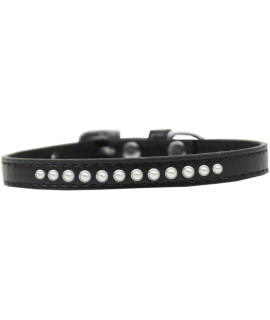 Mirage Pet Products Pearl Puppy Dog collar Size 10 Black
