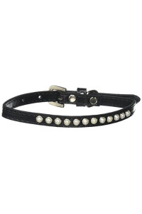 Mirage Pet Products Pearl Puppy Dog collar Size 14 Black