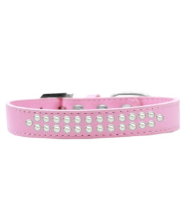 Mirage Pet Products Two Row Pearl Light Pink Dog collar Size 14