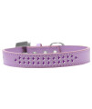 Mirage Pet Products Two Row Purple crystal Lavender Dog collar Size 12