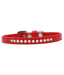Mirage Pet Products Pearl Red Puppy Dog collar Size 16