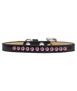Mirage Pet Products Bright Pink crystal Black Puppy Dog Ice cream collar Size 10