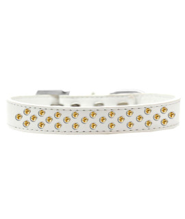 Mirage Pet Products Sprinkles Dog collar with Yellow crystals Size 20 Black