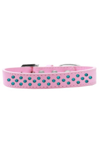 Mirage Pet Products Sprinkles Dog collar Southwest with Turquoise Pearls Size 12 Light Pink