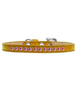 Mirage Pet Products Bright Pink crystal gold Puppy Dog Ice cream collar Size 10