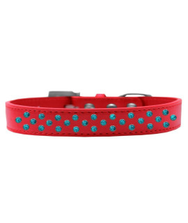 Mirage Pet Products Sprinkles Dog collar Southwest with Turquoise Pearls Size 12 Red