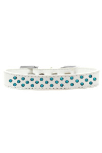 Mirage Pet Products Sprinkles Dog collar Southwest with Turquoise Pearls Size 12 White
