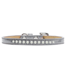 Mirage Pet Products Pearl Silver Puppy Dog Ice cream collar Size 10