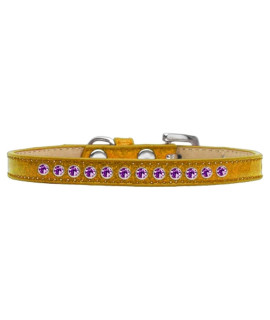 Mirage Pet Products Purple crystal gold Puppy Dog Ice cream collar Size 8