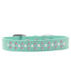 Mirage Pet Products Sprinkles Dog collar with Pearl and Light Pink crystals Size 12 Aqua