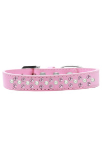 Mirage Pet Products Sprinkles Dog collar with Pearl and Light Pink crystals Size 12 Light Pink