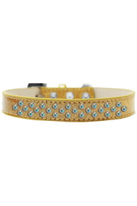 Mirage Pet Products Sprinkles Ice cream Dog collar with AB crystals Size 16 gold