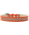 Mirage Pet Products Sprinkles Ice cream Dog collar with AB crystals Size 16 Orange