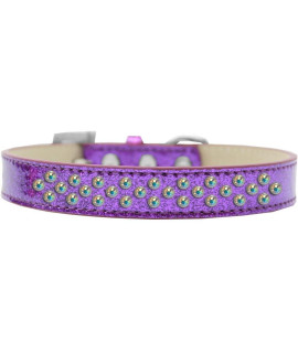 Mirage Pet Products Sprinkles Ice cream Dog collar with AB crystals Size 12 Purple
