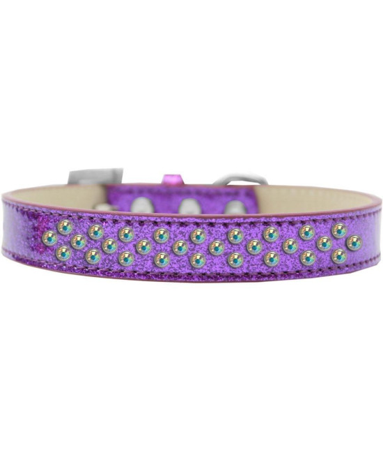 Mirage Pet Products Sprinkles Ice cream Dog collar with AB crystals Size 18 Purple