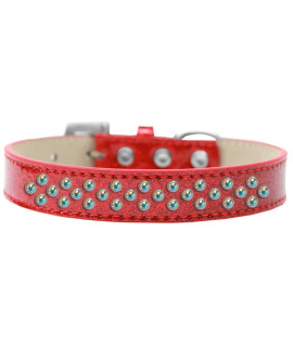 Mirage Pet Products Sprinkles Ice cream Dog collar with AB crystals Size 12 Red