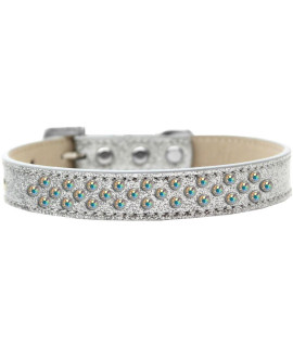 Mirage Pet Products Sprinkles Ice cream Dog collar with AB crystals Size 12 Silver