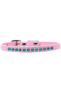 Mirage Pet Products Southwest Turquoise Pearl Light Pink Puppy Dog collar Size 12