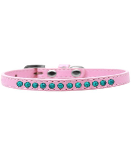 Mirage Pet Products Southwest Turquoise Pearl Light Pink Puppy Dog collar Size 14