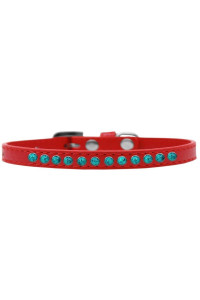 Mirage Pet Products Southwest Turquoise Pearl Red Puppy Dog collar Size 10
