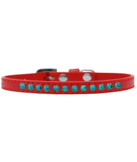 Mirage Pet Products Southwest Turquoise Pearl Red Puppy Dog collar Size 12