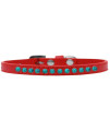 Mirage Pet Products Southwest Turquoise Pearl Red Puppy Dog collar Size 8