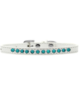 Mirage Pet Products Southwest Turquoise Pearl White Puppy Dog collar Size 12