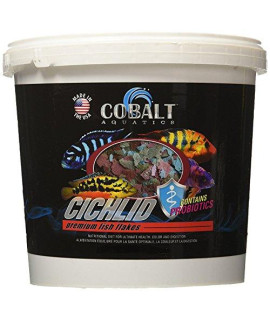 Cobalt Aquatics Cichlid Flakes 16 oz, White/Black (24003N)