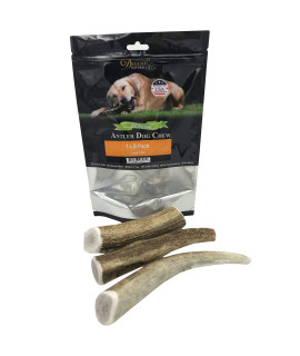 Deluxe Naturals Elk Antler chews for Dogs Naturally Shed USA collected Elk Antlers All Natural A-grade Premium Elk Antler Dog chews Product of USA, 1-LB Pack Large cuts